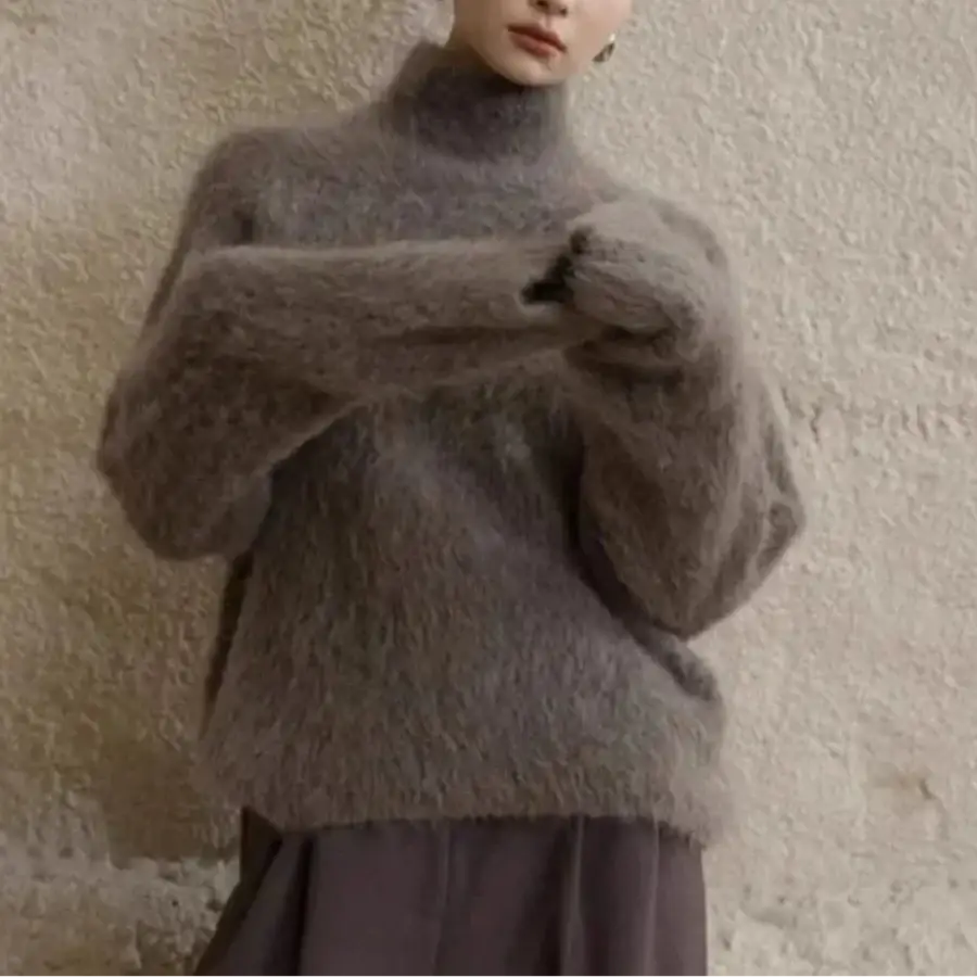 Fluffy Sweater - Coffee / S