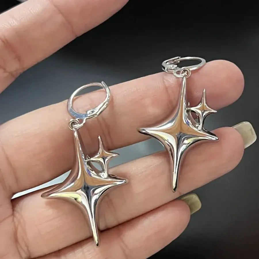 Four Point Star Earrings Basic