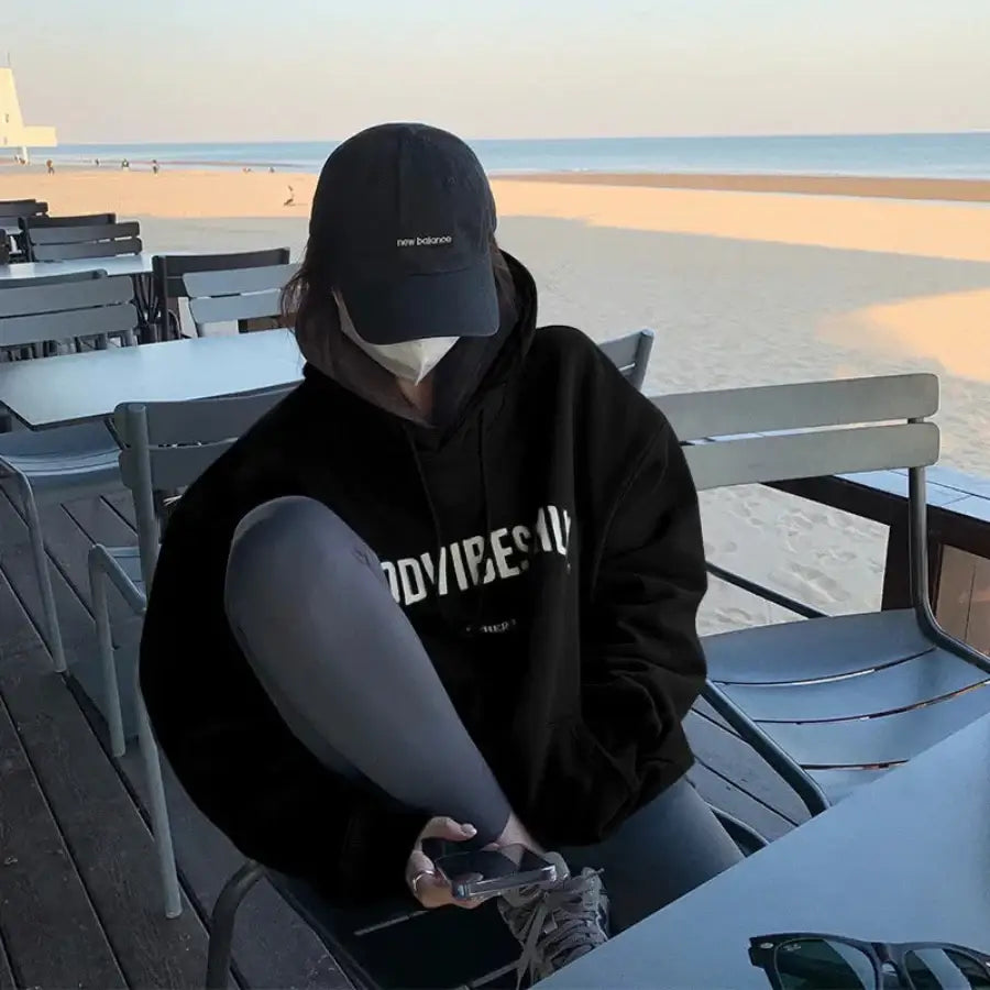 Good Vibes Only Hoodie Black / S