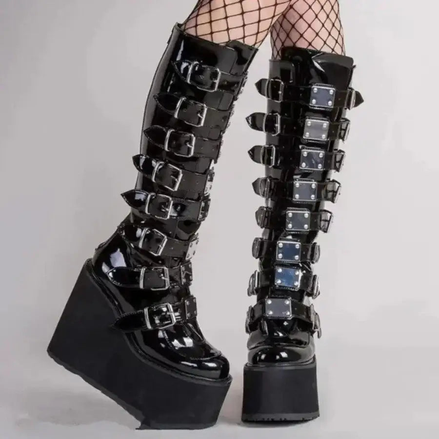 Gothic Platform Boots - Black light / 5.5