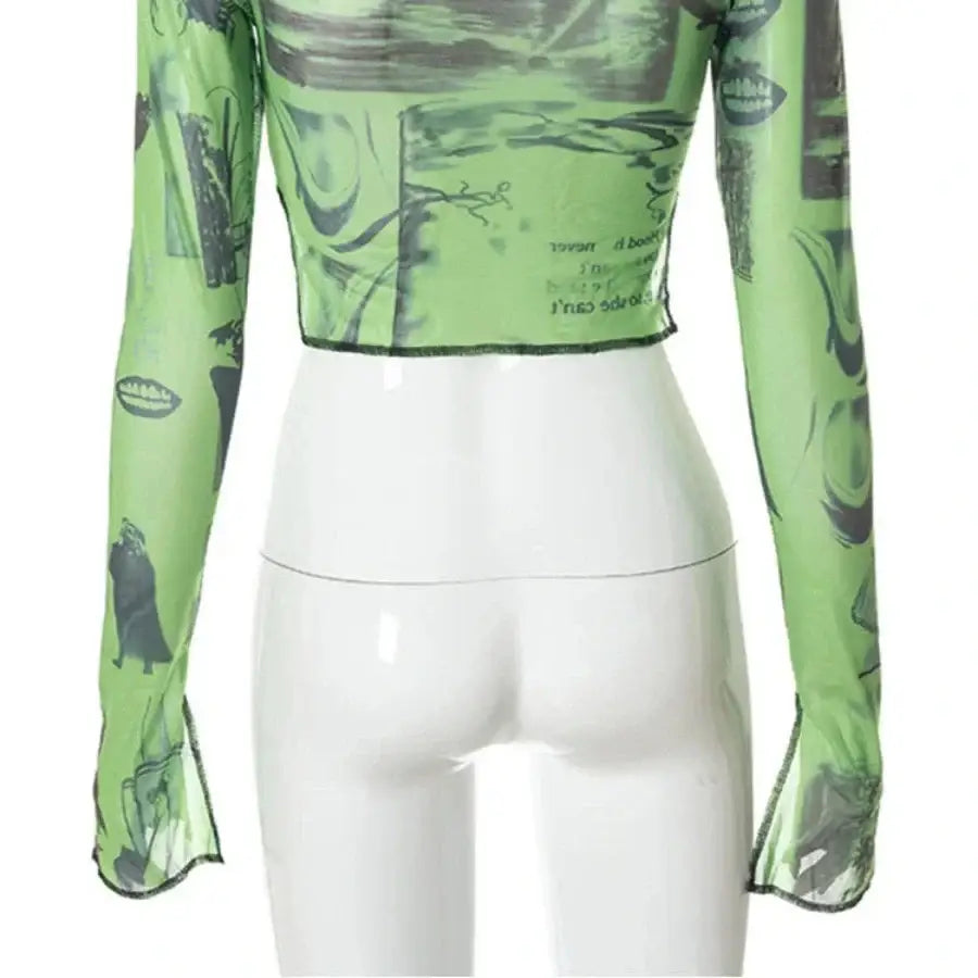 Green Mesh Top