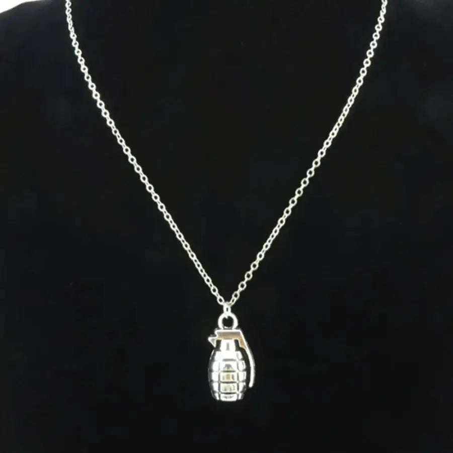 Grenade Necklace - Silver