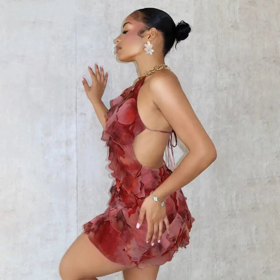 Halter Frill Dress