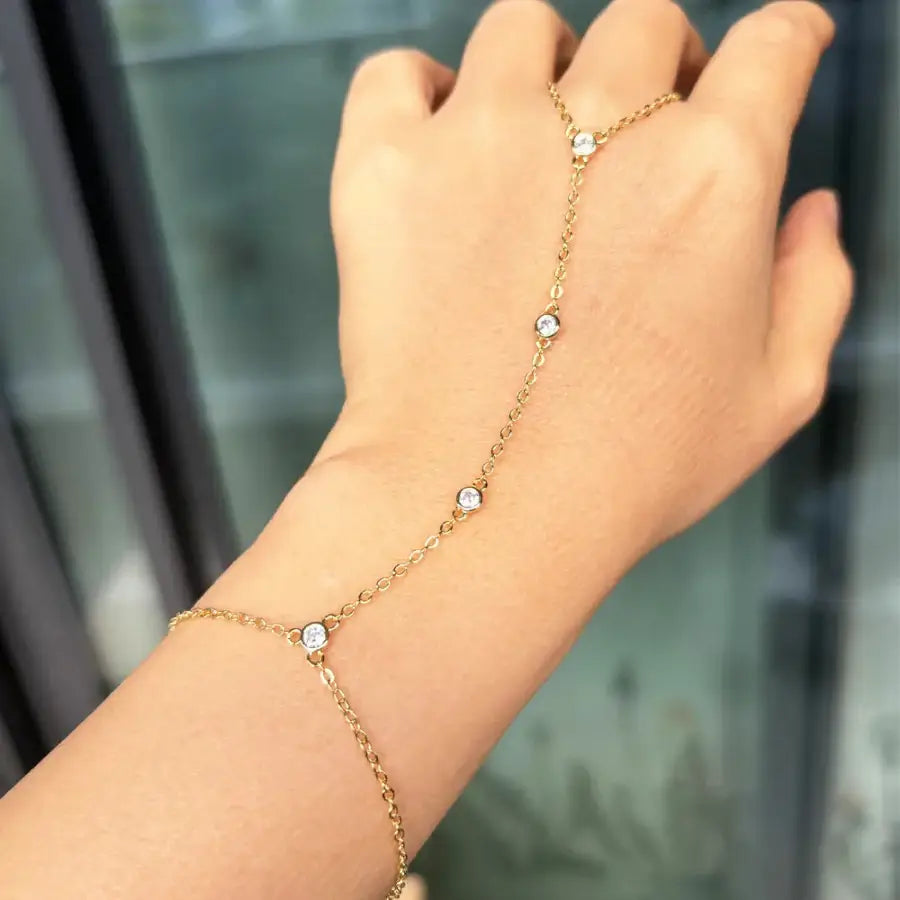 Hand Chain Bracelet - Gold