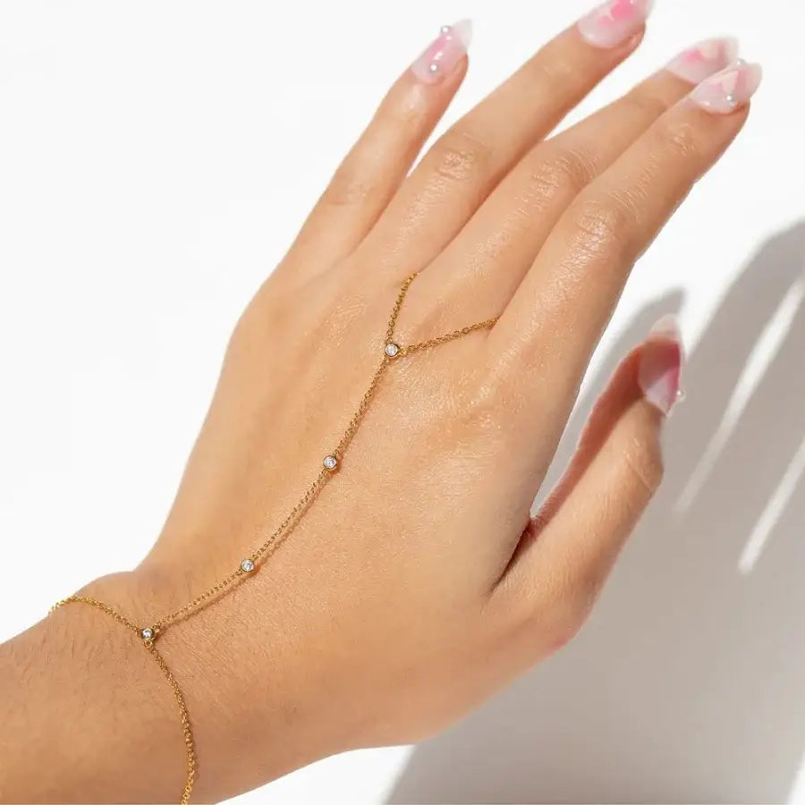 Hand Chain Bracelet - Gold