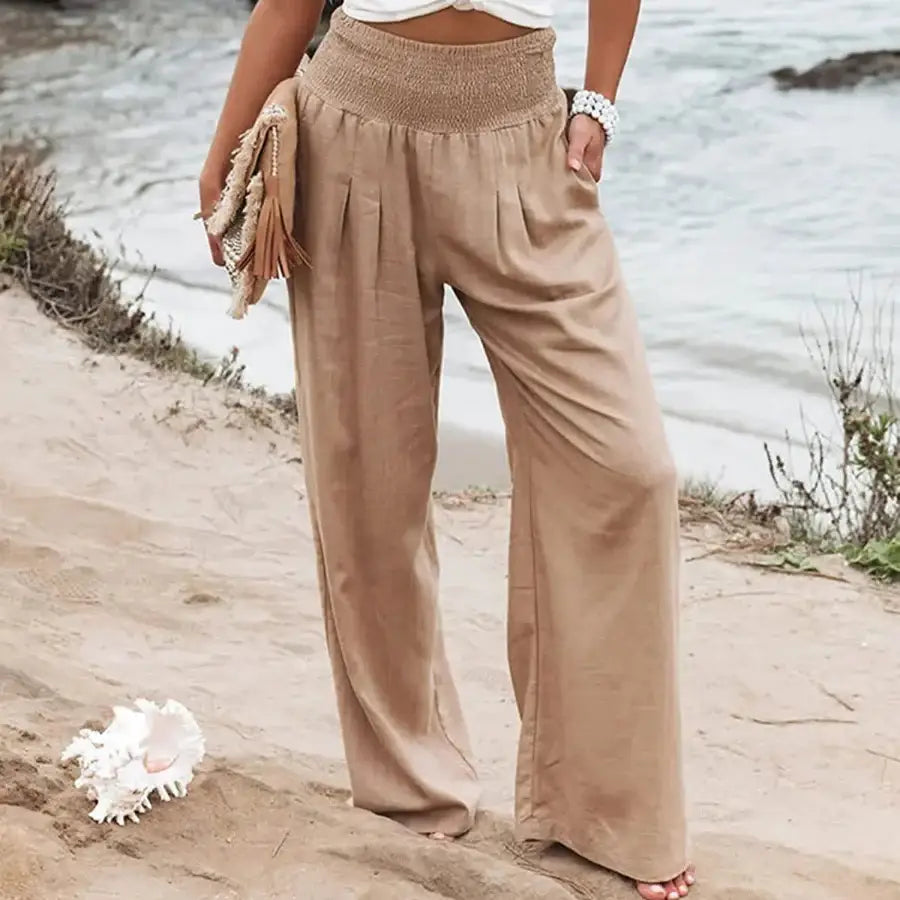 High Waist Linen Pants