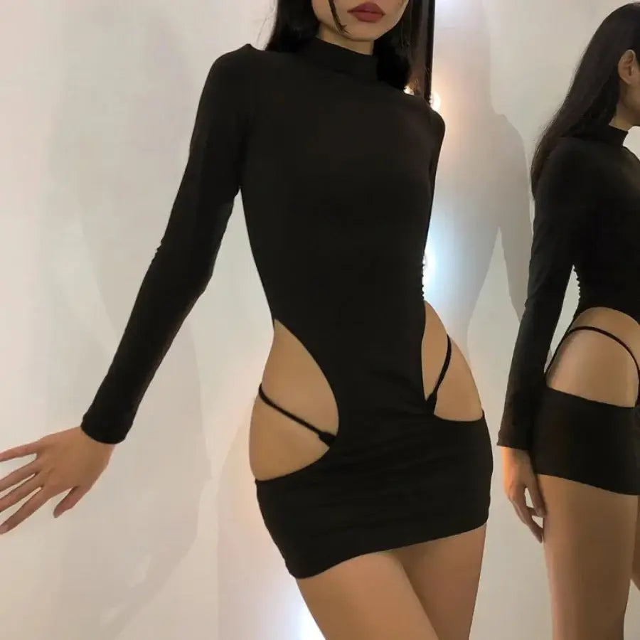 Hip Cut Out Dress - S