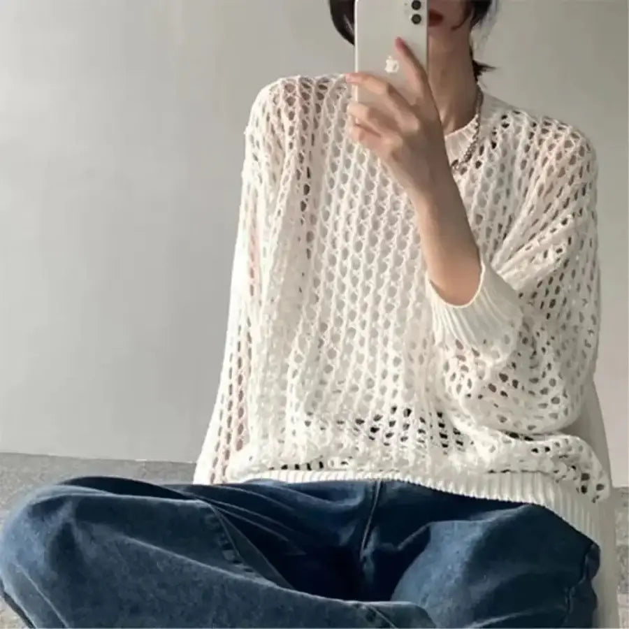 Hollow Out Sweater - M
