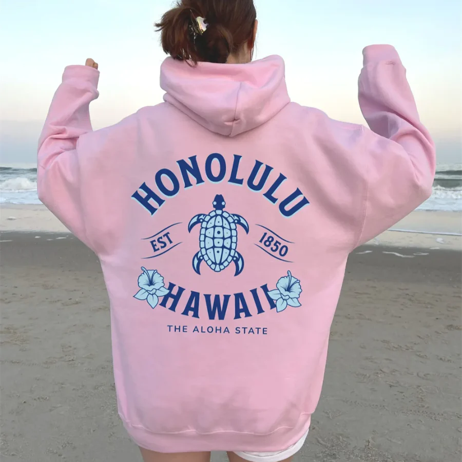 Honolulu hoodie - Pink / S