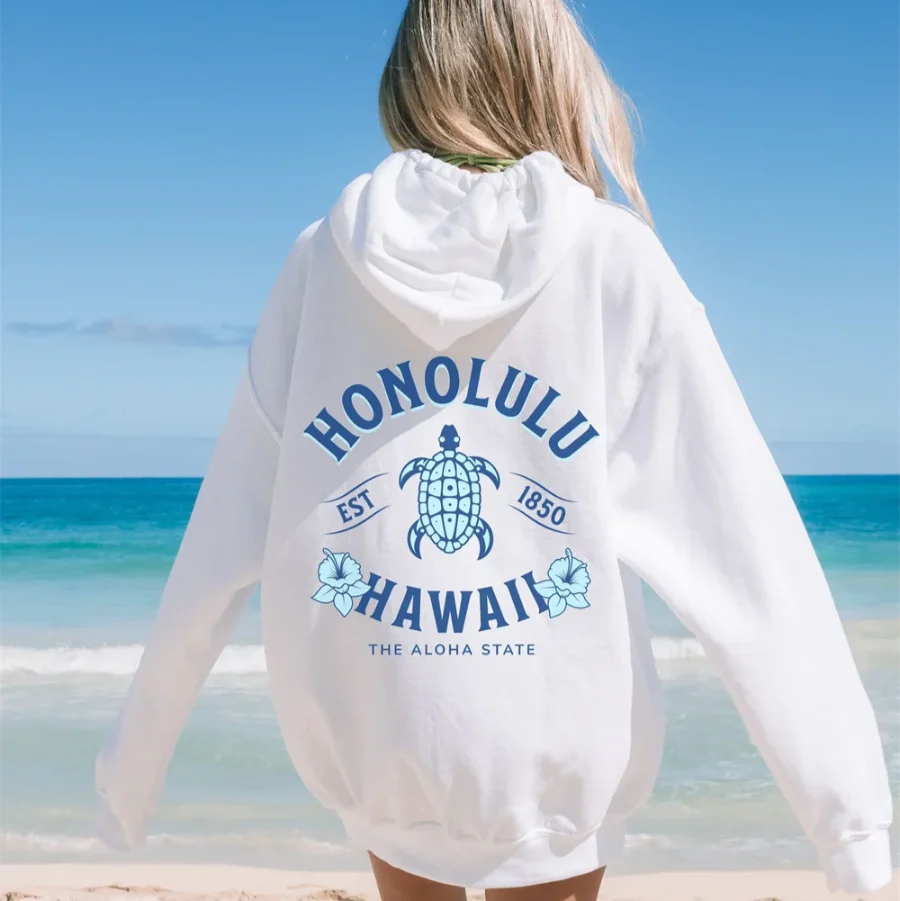 Honolulu hoodie - White / S