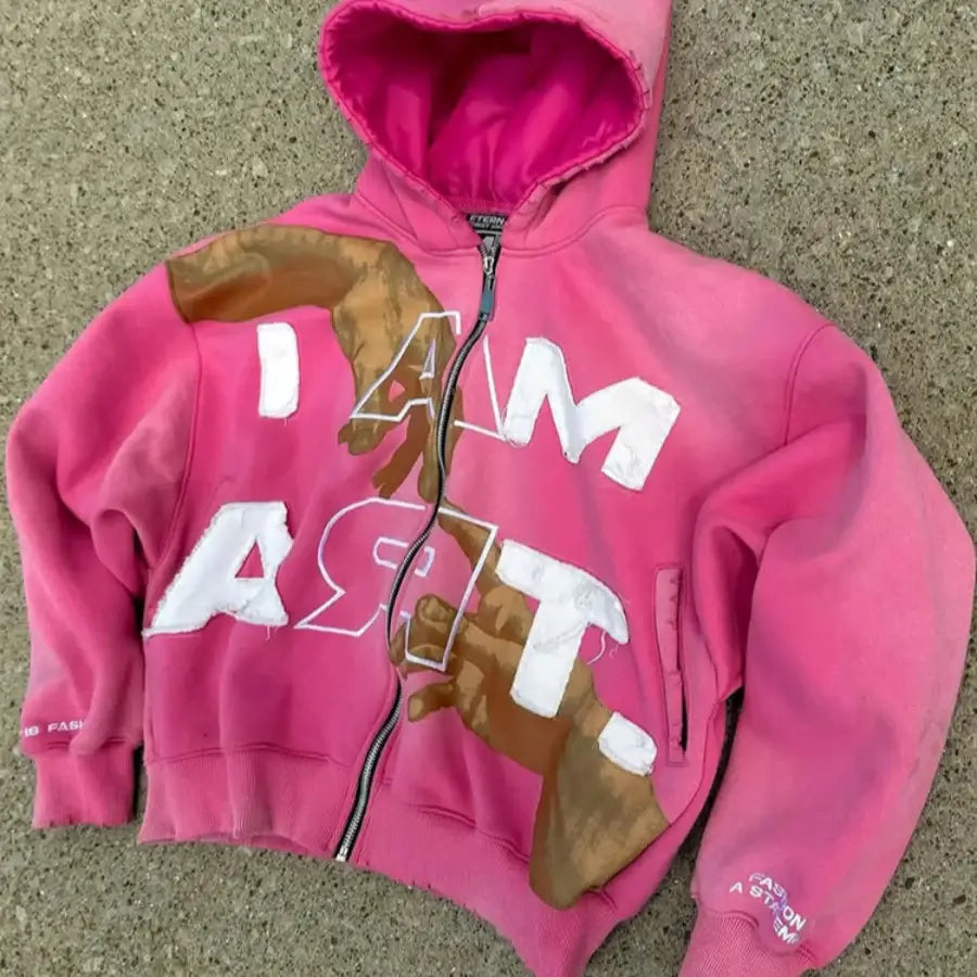 I Am Art Hoodie - Pink / S