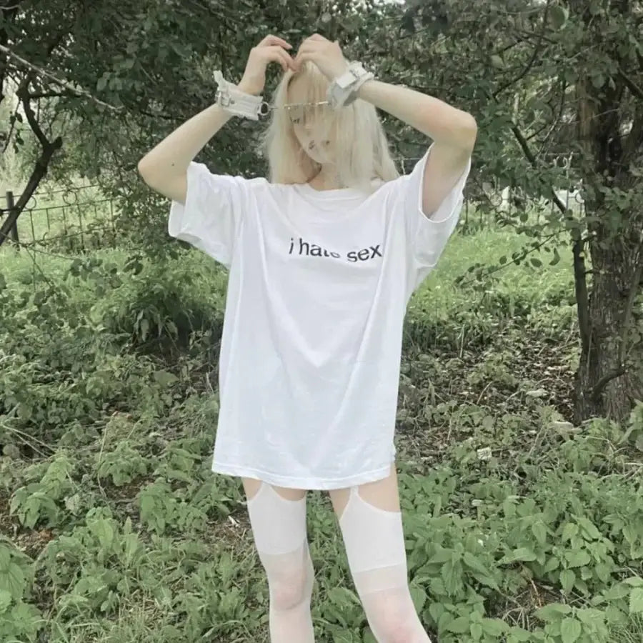 I Hate Sex Shirt - White / S