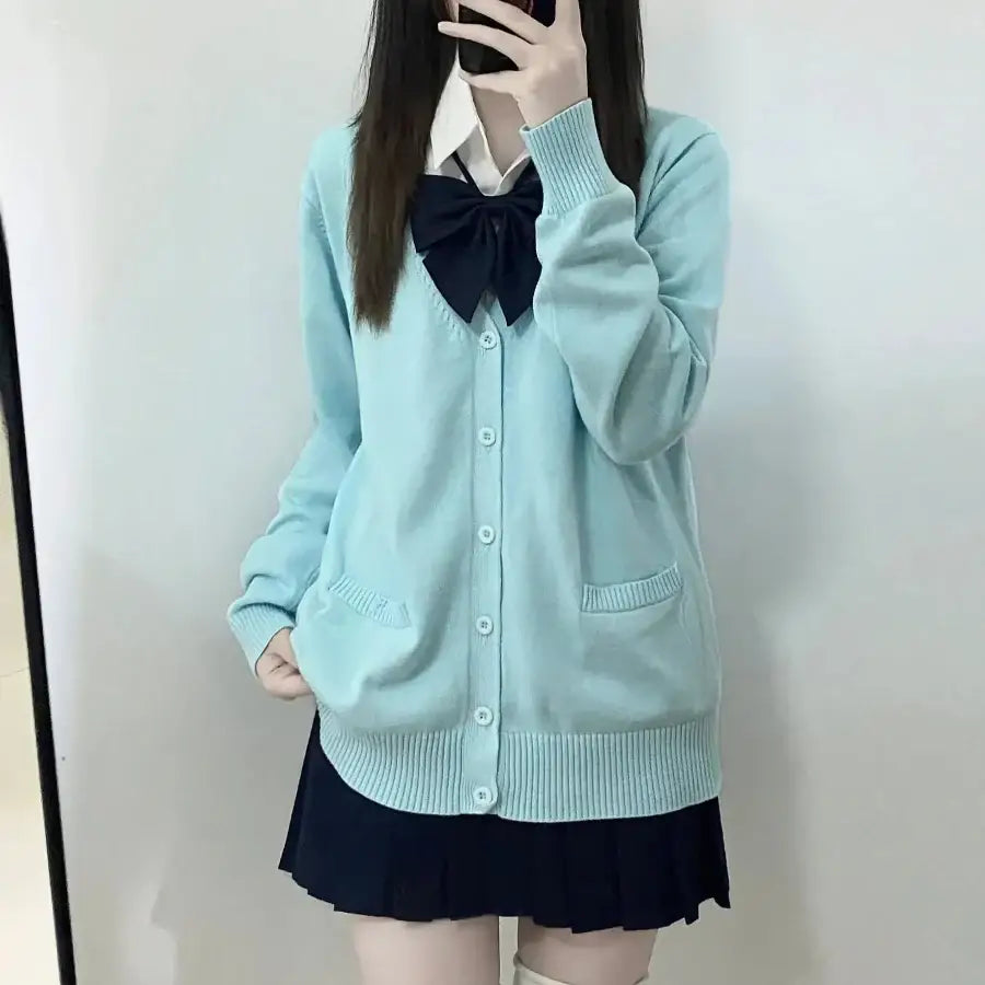 Japanese School Uniform Sweater - Blue / S