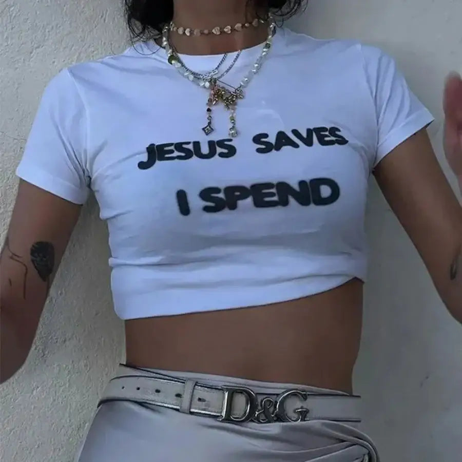 Jesus Saves I Spend Shirt - XS