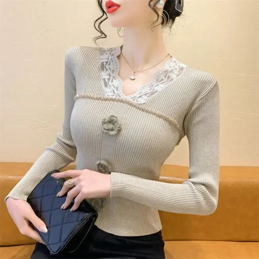 Lace Collar Sweater