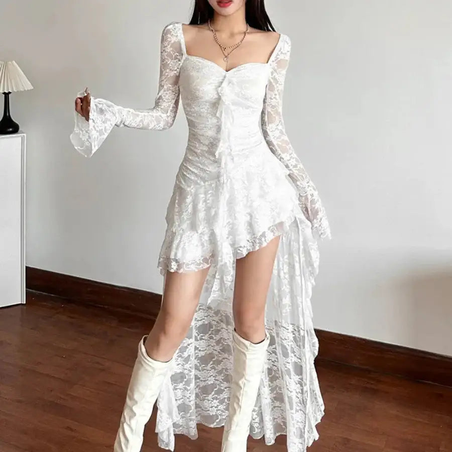 Lace Dress With Sleeves