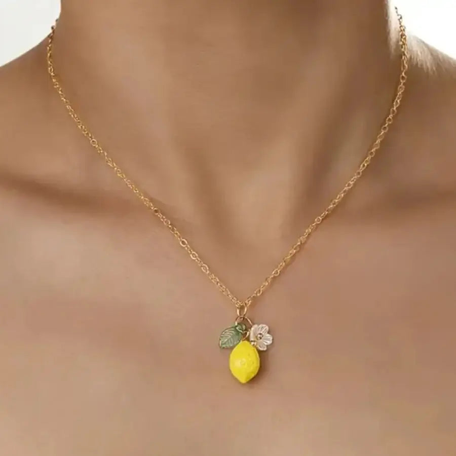 Lemon Necklace Gold