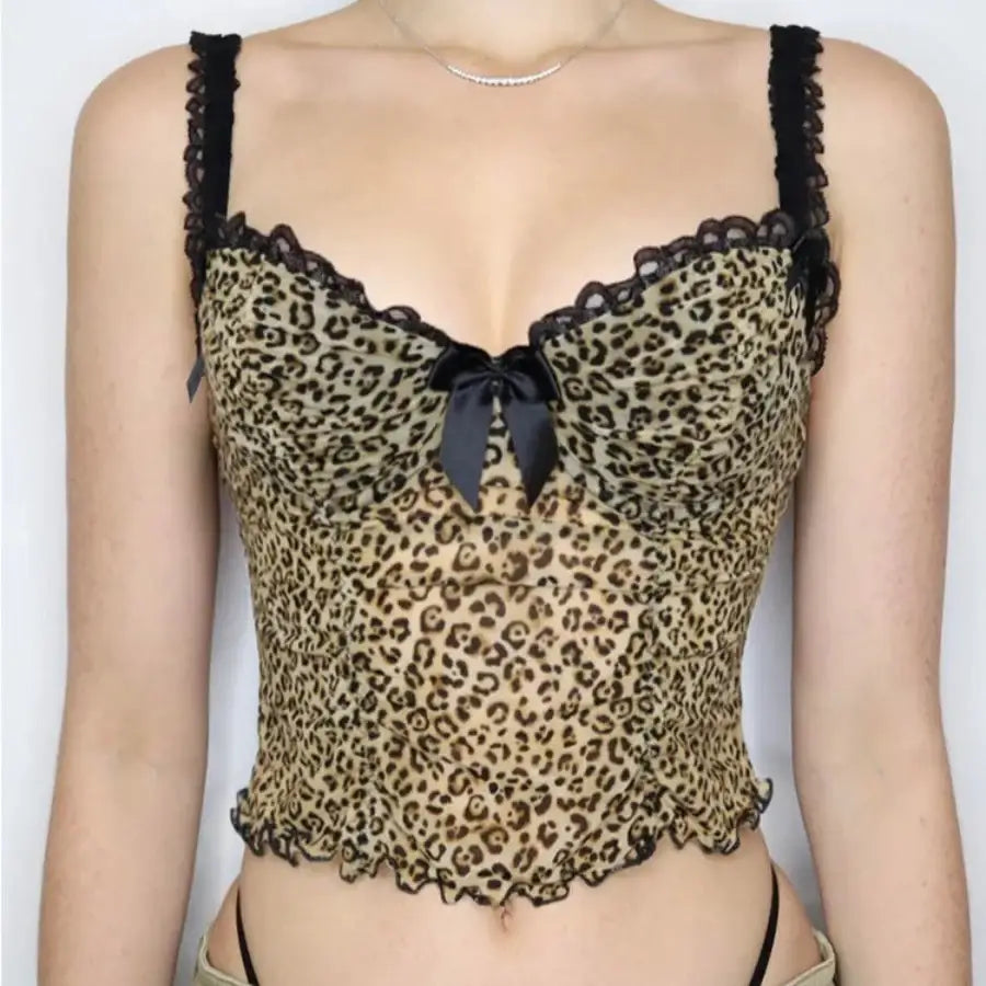 Leopard Lace Top
