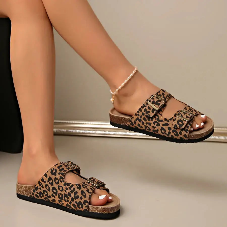 Leopard Sandals - Brown / 3.5