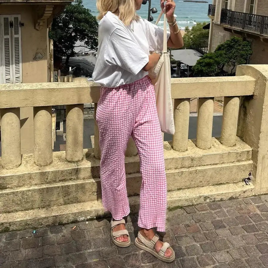 Light Checkered Pants