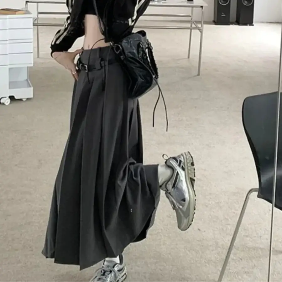 Long Pleated Skirt