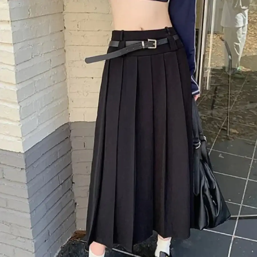 Long Pleated Skirt S