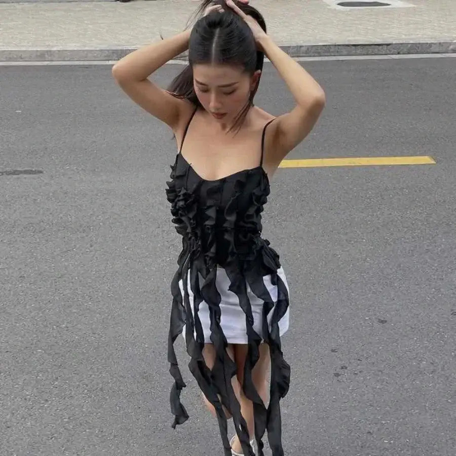 Long Ruffle Top