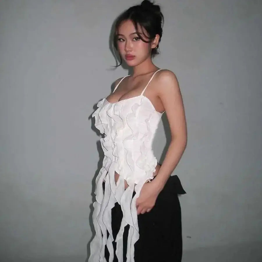 Long Ruffle Top
