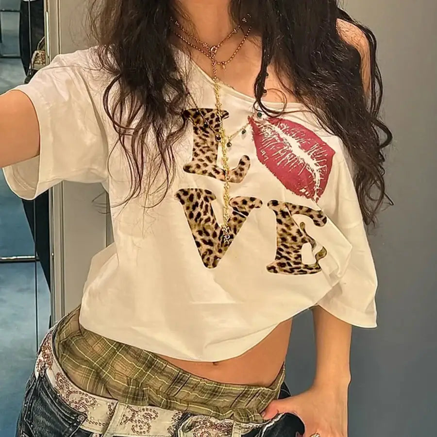 Love Leopard Print Shirt