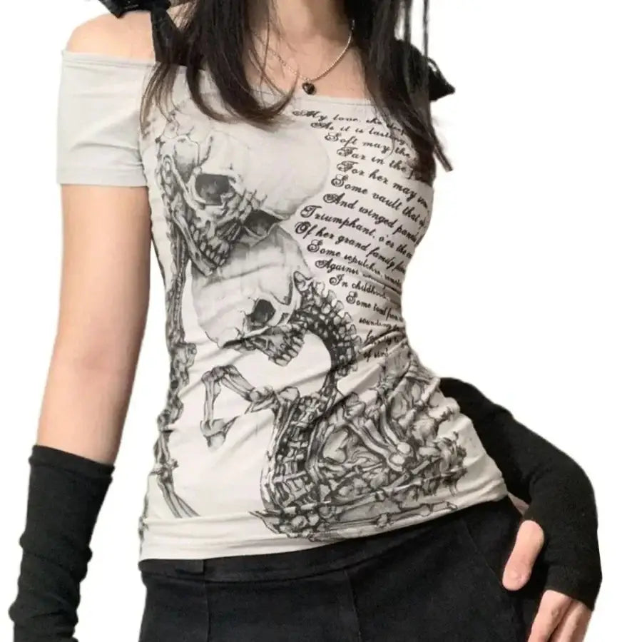 Love Never Dies Skeleton T Shirt - S