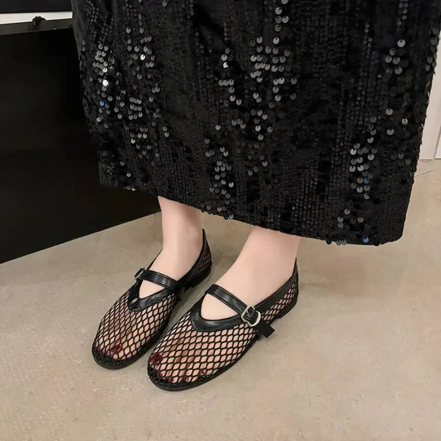 Mesh Ballerina Flats