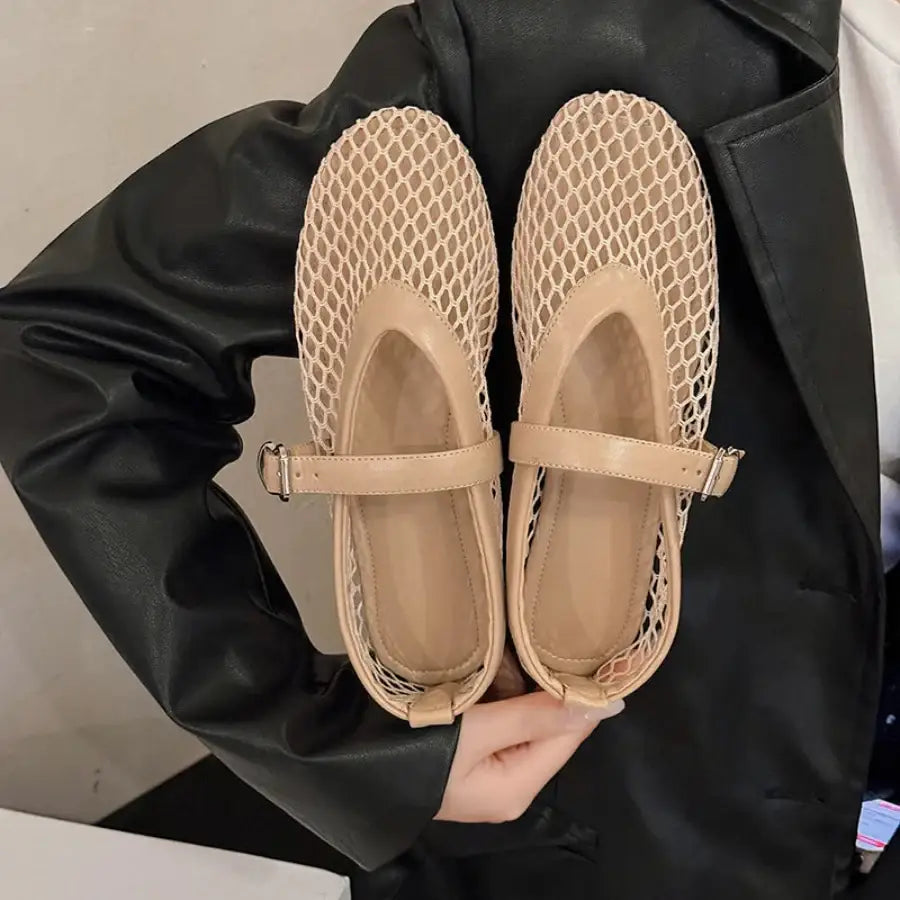 Mesh Ballerina Flats