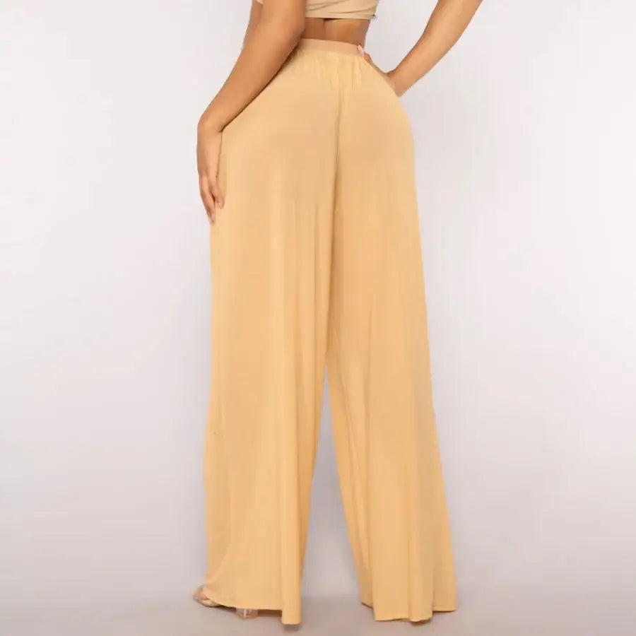 Mesh See Through Pants - Yellow / S