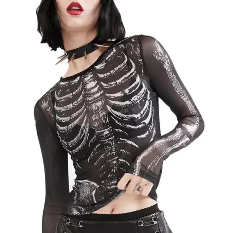 Mesh Skeleton Shirt - S