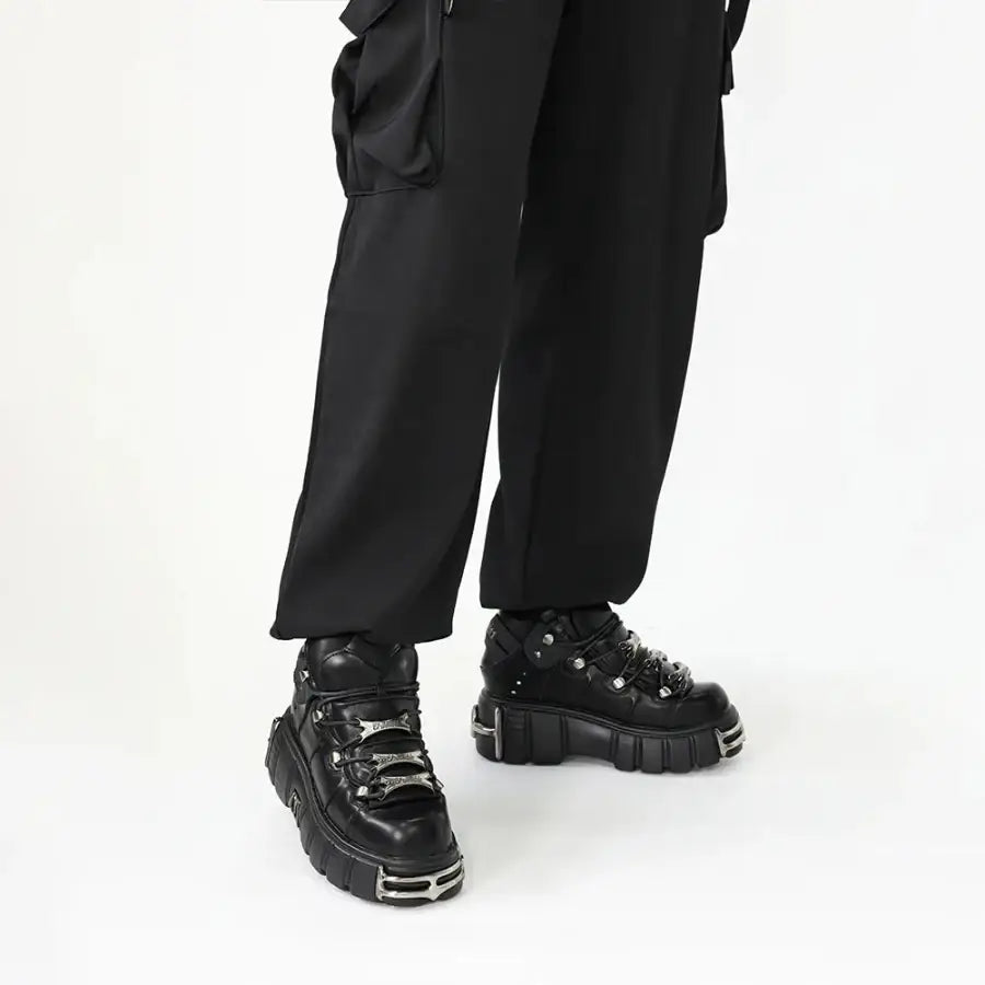 Metal Punk Style Platform Shoes