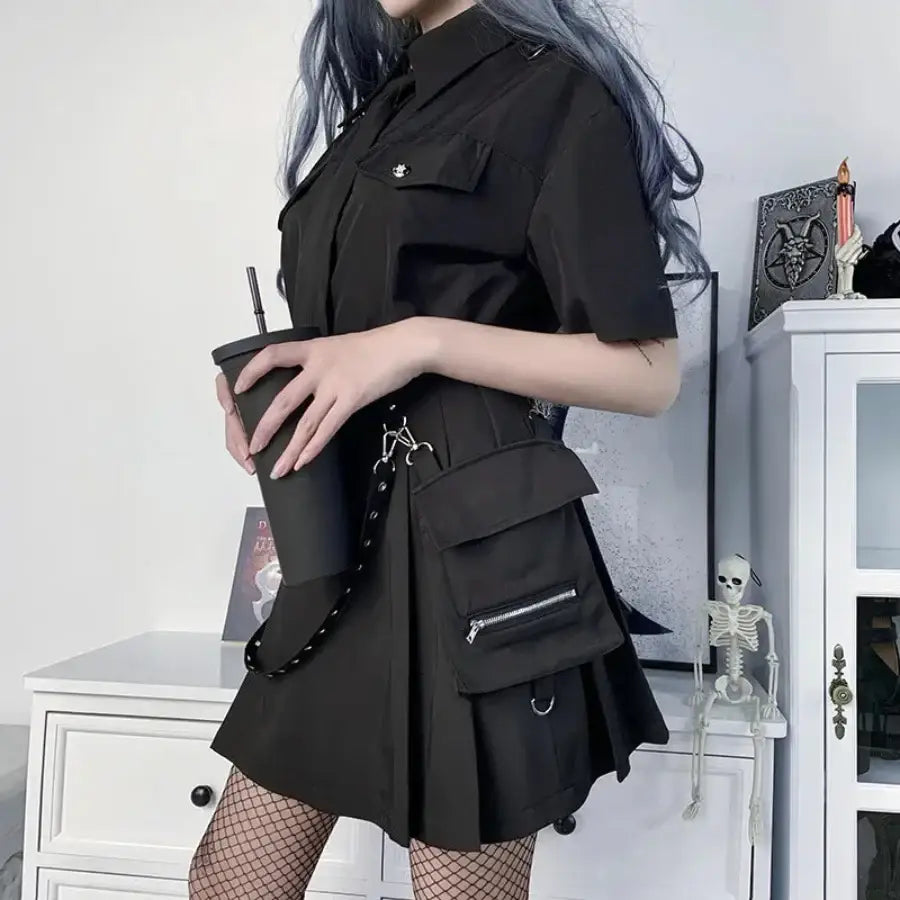 Mini Skirt With Pockets - S