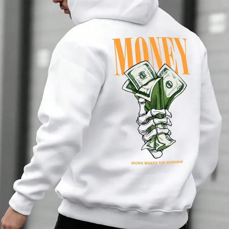 Money Hoodie - White / S