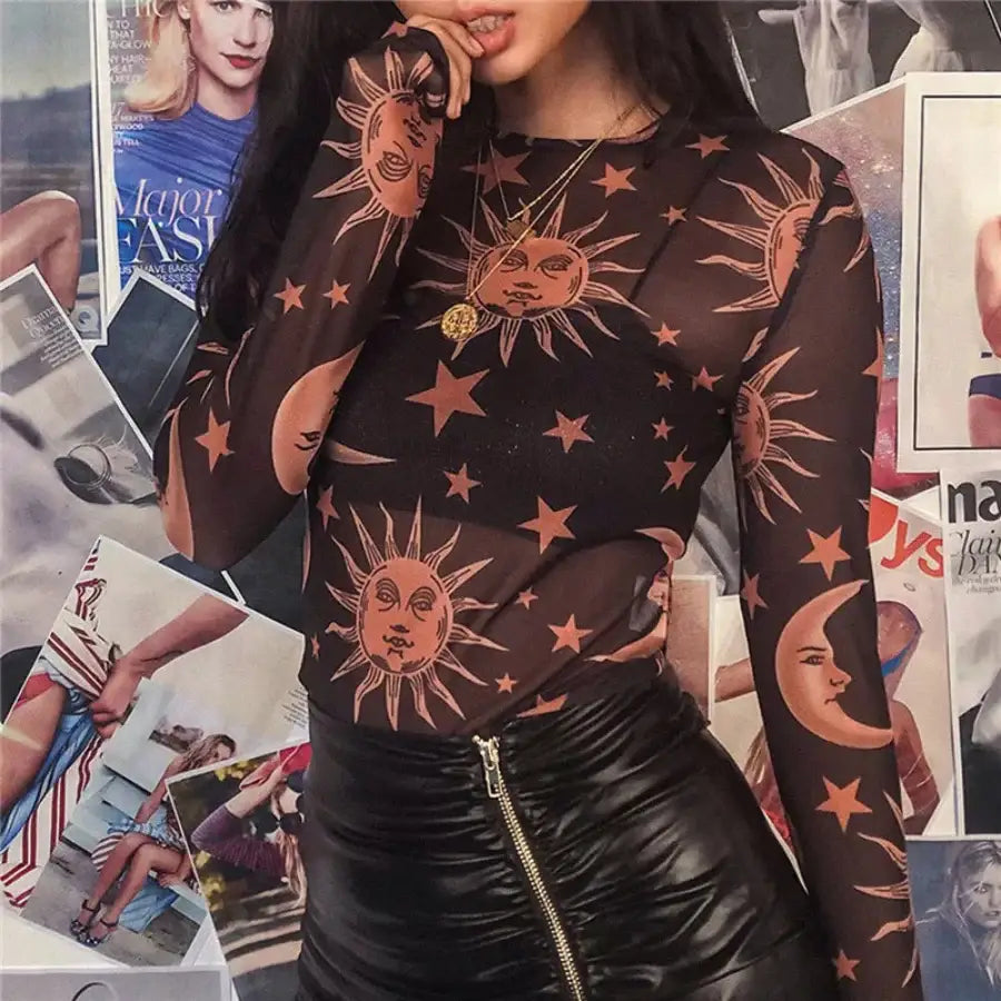 Moon Mesh Top
