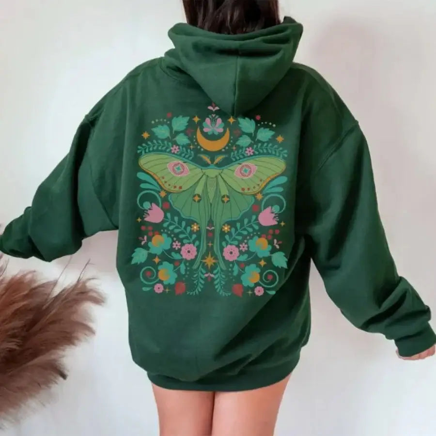 Moth Hoodie - Green / S