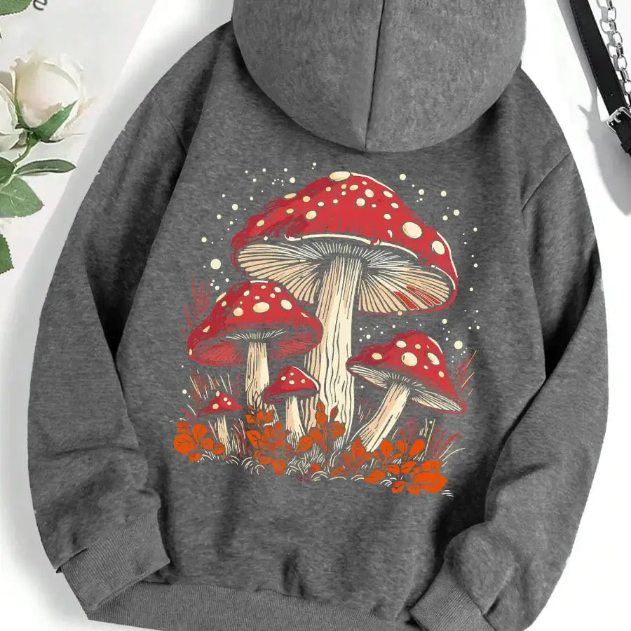 Mushroom Hoodie - Grey / S
