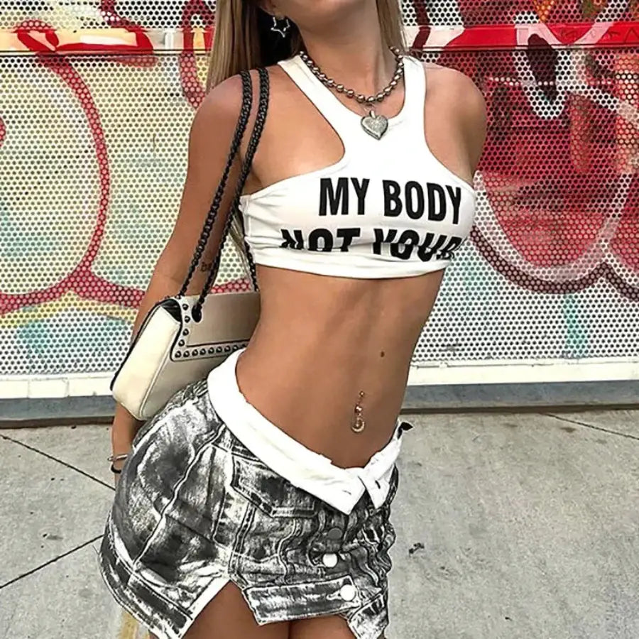 My Body Not Yours Crop Top