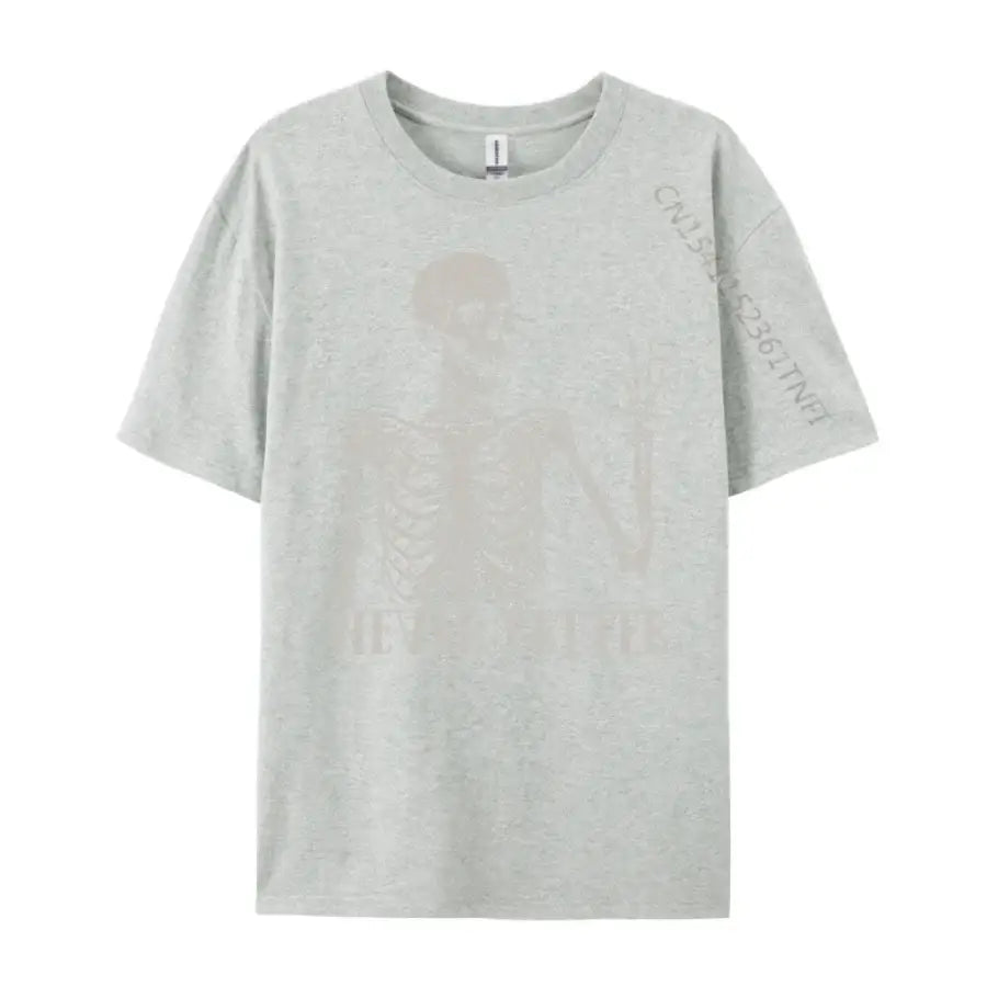 Never Better Skeleton Shirt - Grey / XS