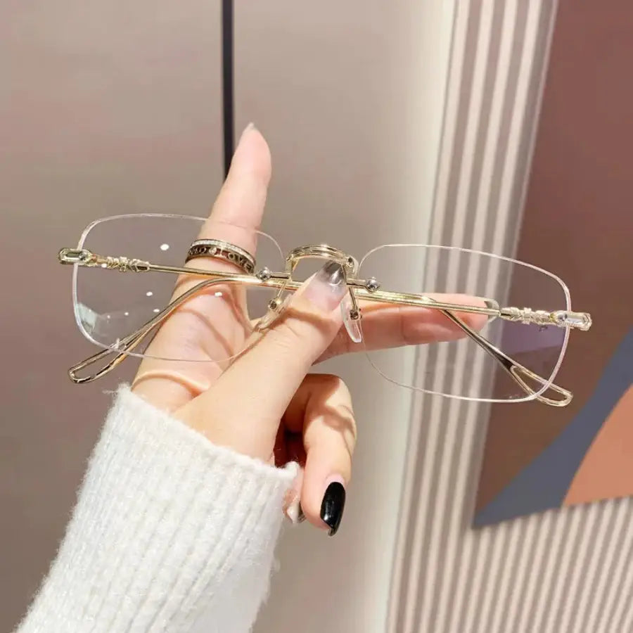 No Frame Glasses Gold
