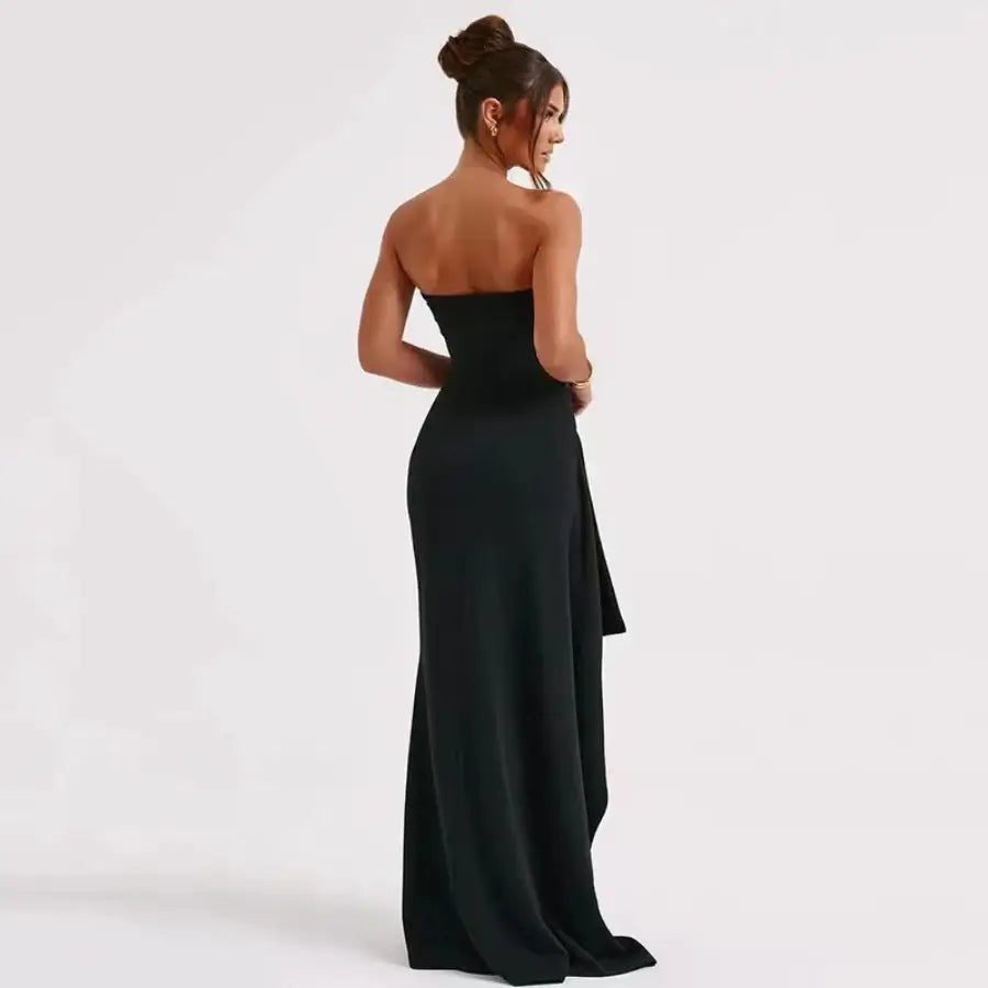 Off The Shoulder Slit Dress