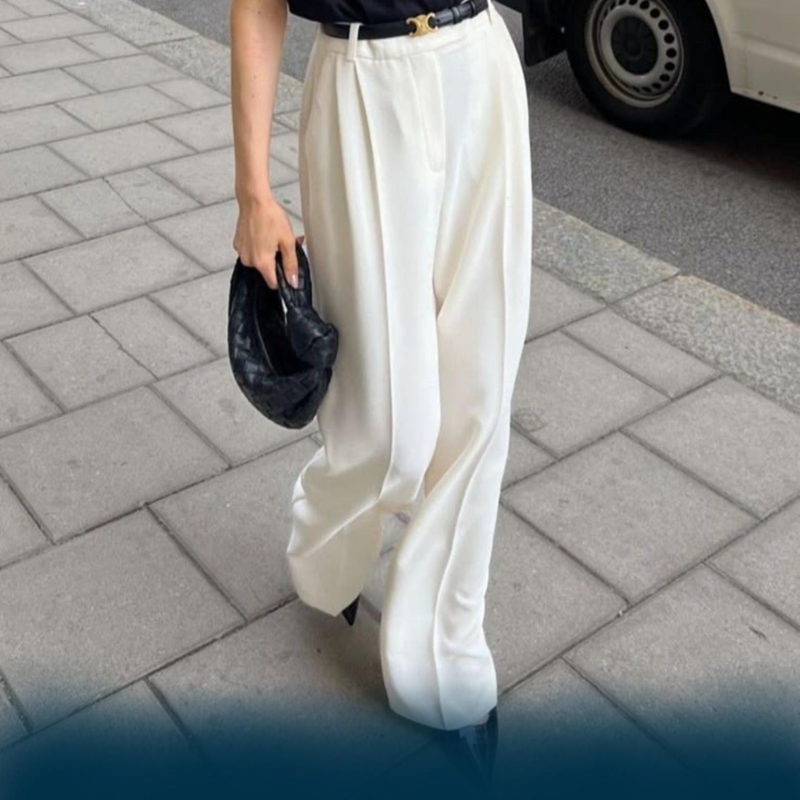 loose white elegant pants