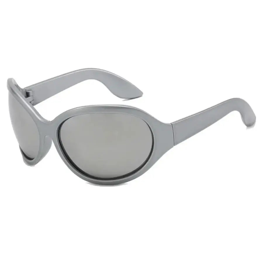Oversized Round Sunglasses - Grey