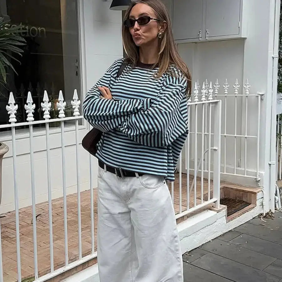 Oversized Striped T Shirt