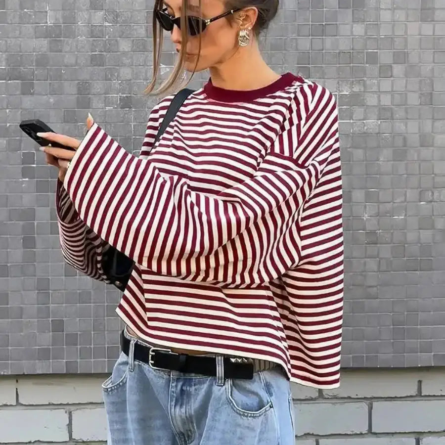 Oversized Striped T Shirt