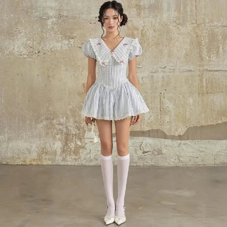 Peter Pan Collar Mini Dress