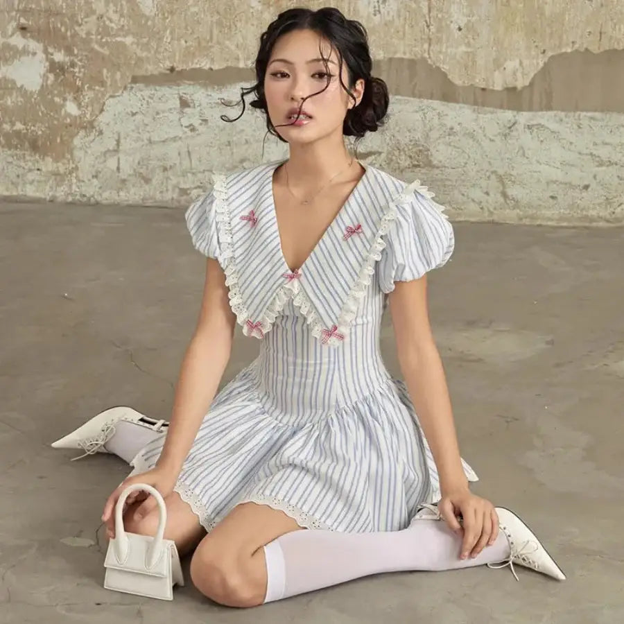 Peter Pan Collar Mini Dress